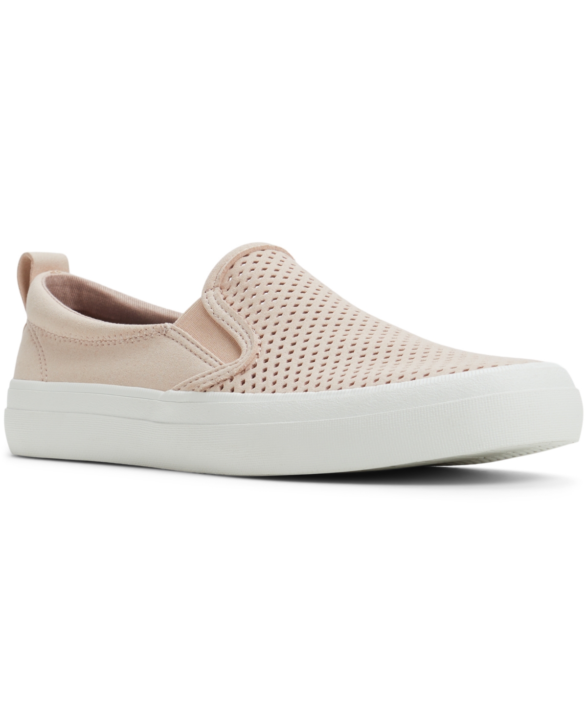 Sperry Women's Crest Twin Gore Perforated Slip On Sneakers, Created For Macy's In Medium Pink