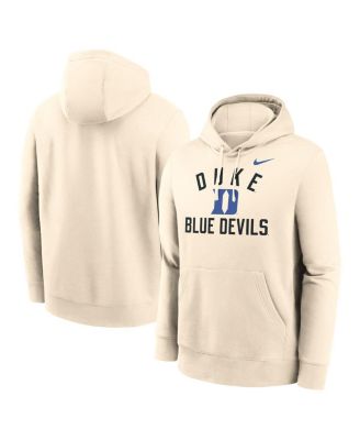 Nike - Men's Cream Duke Blue Devils Arch Logo Pullover Hoodie