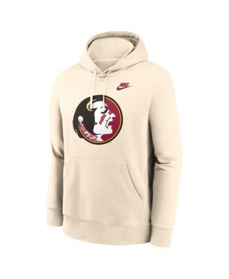 Men's Cream Florida State Seminoles Vault Logo Pullover Hoodie