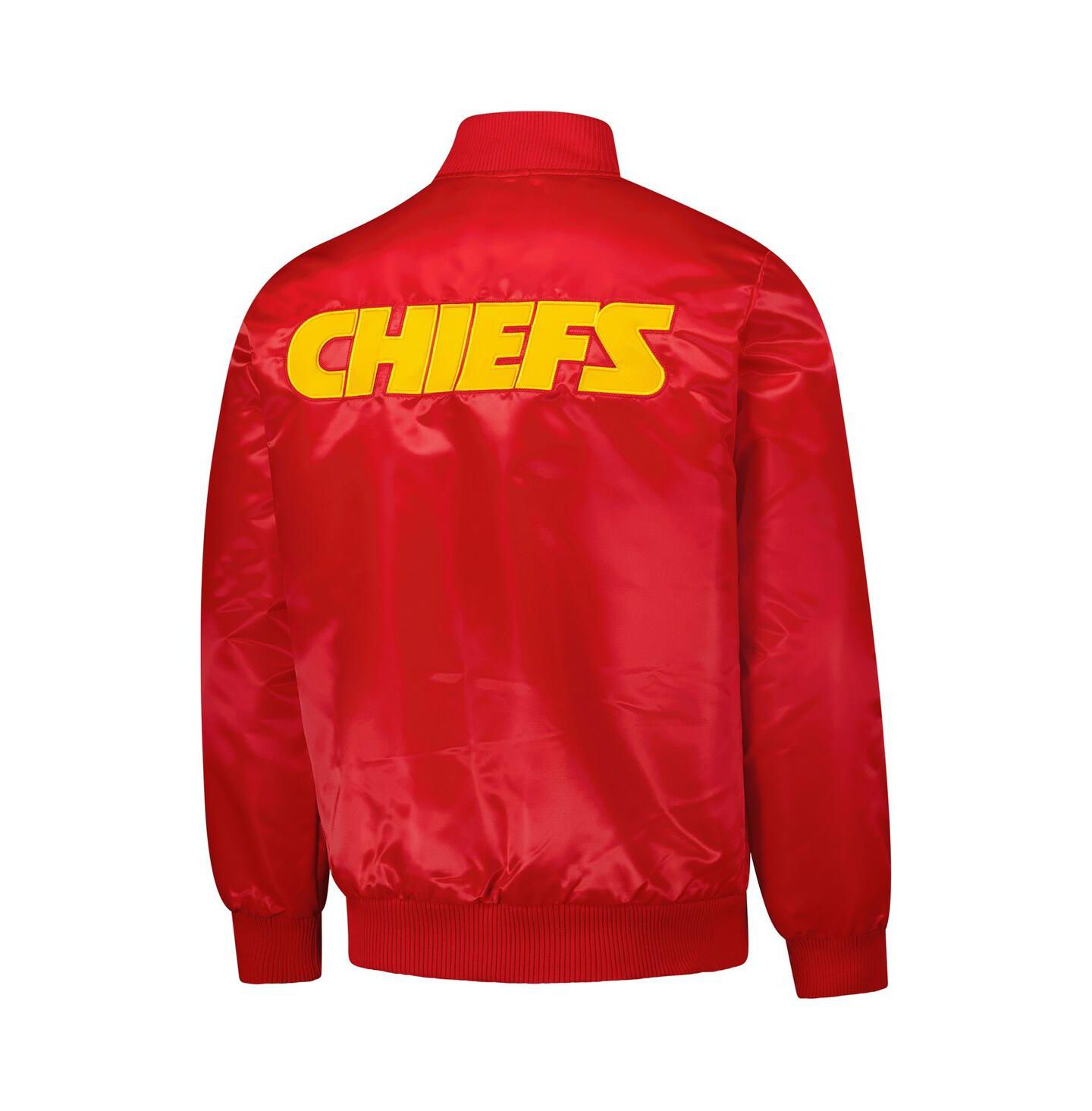 Мужская куртка Starter Red Kansas City Chiefs Exclusive Satin Full-Snap Varsity — фото 3