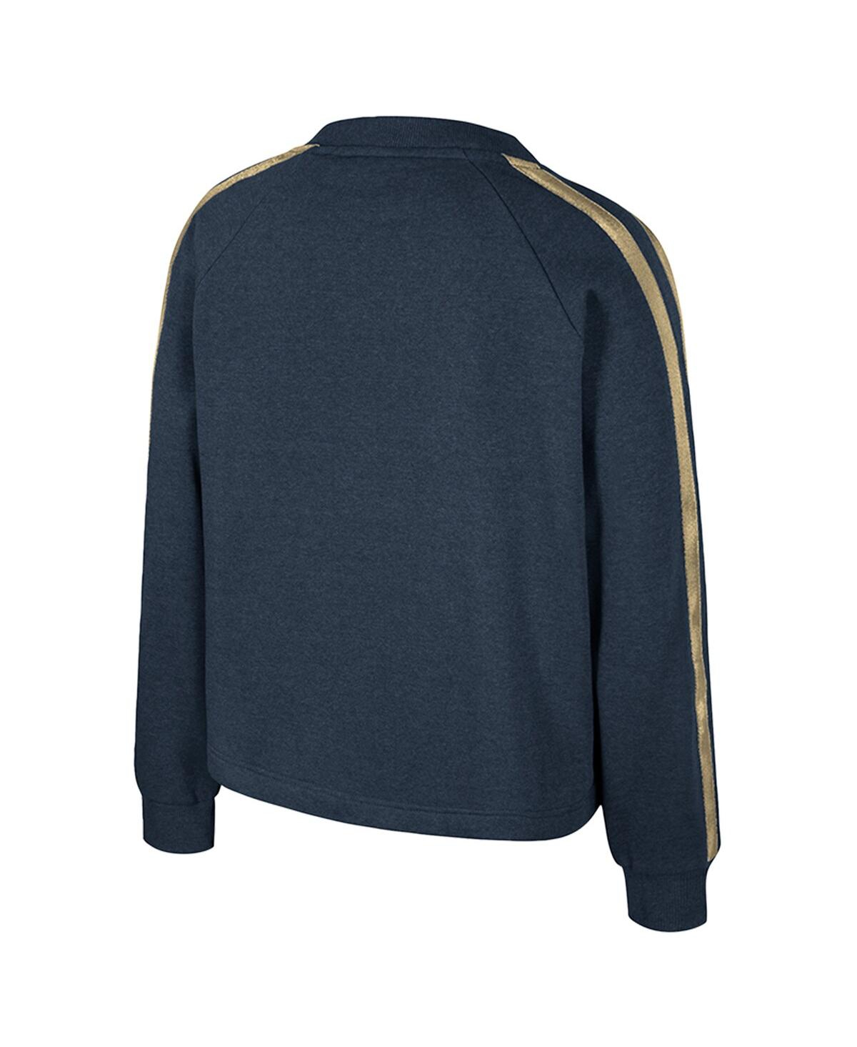 Colosseum Women's Navy Notre Dame Fighting Irish Treasures Long Sleeve V-neck T-shirt In Navy