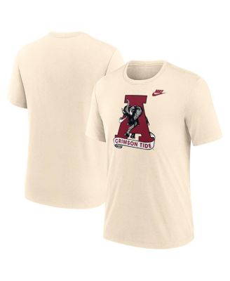 Nike - Men's Cream Alabama Crimson Tide Vault Logo Tri-Blend T-Shirt