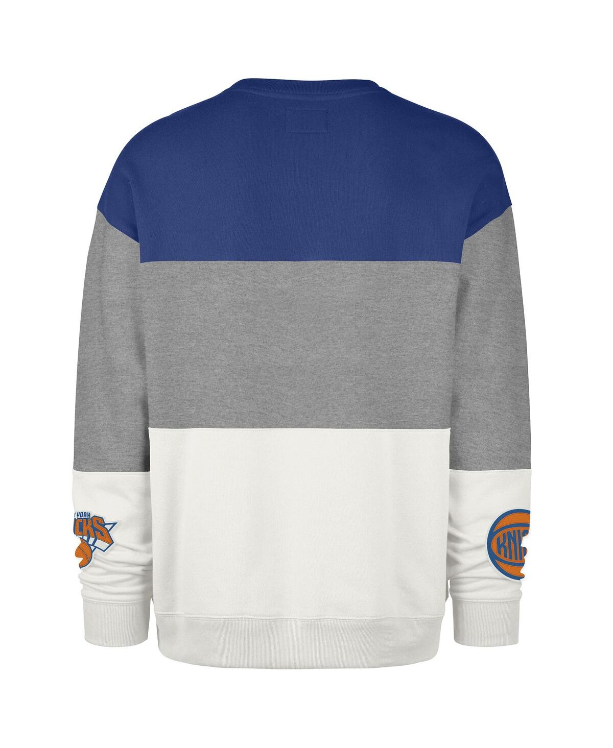 47 BRAND MEN'S AND WOMEN'S GRAY NEW YORK KNICKS 2024/25 CITY EDITION ON FIVE MAXIMALIST PULLOVER SWEATSHIRT 