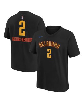 Nike - Big Boys and Girls Shai Gilgeous-Alexander Black Oklahoma City Thunder 2024/25 City Edition Name Number T-Shirt