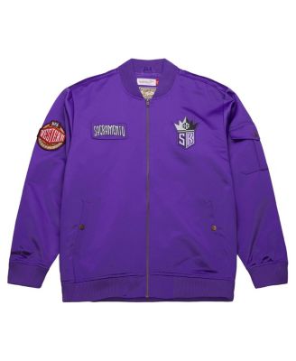 Men's Purple Sacramento Kings Hardwood Classics Nights Team Leader Satin Full-Zip Jacket