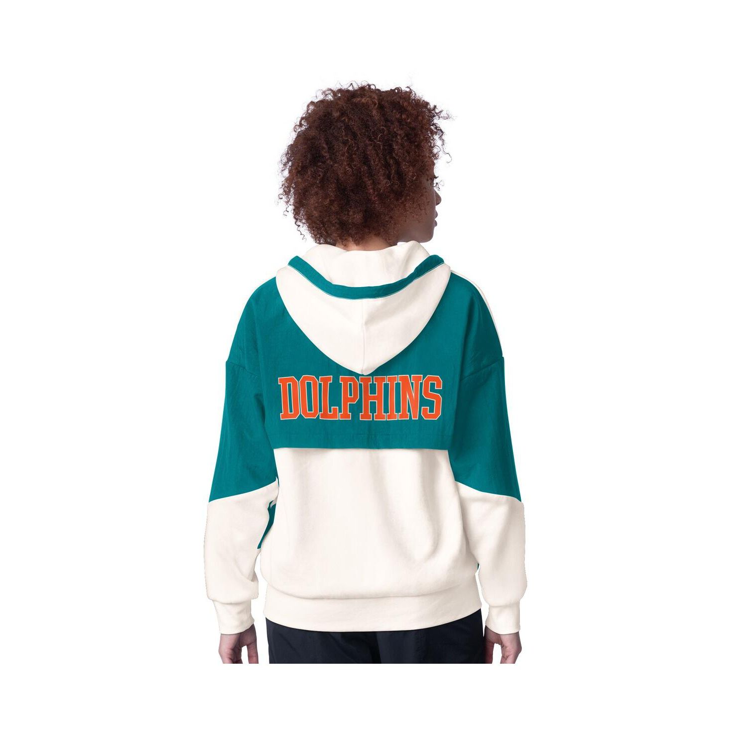 Women's White Miami Dolphins Scrimmage Full-Zip Hoodie