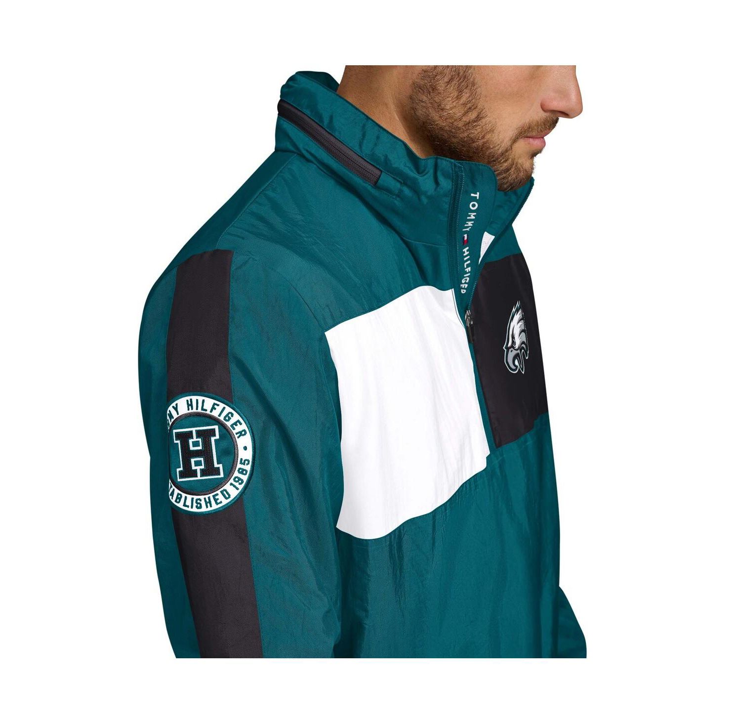 Men's Green Philadelphia Eagles Gael Lightweight Half-Zip Hoodie Jacket