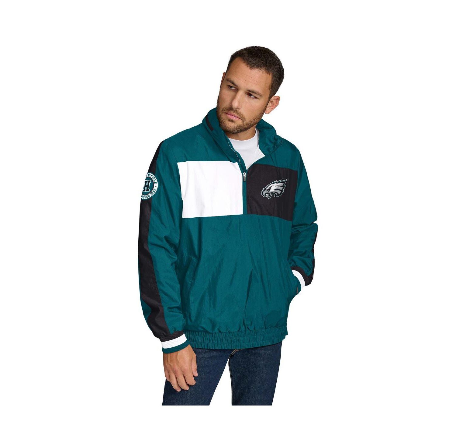 Men's Green Philadelphia Eagles Gael Lightweight Half-Zip Hoodie Jacket