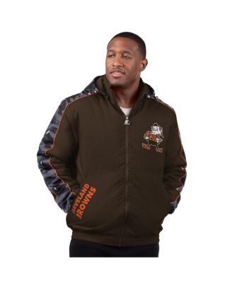Starter - Men's Brown Cleveland Browns Thursday Night Gridiron Full-Zip Hoodie Jacket