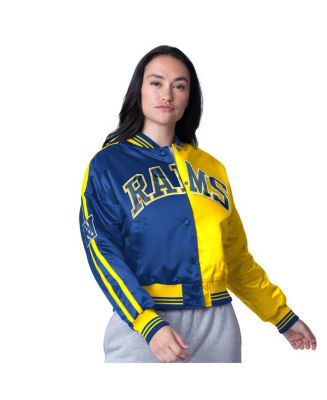Starter Women's Royal/Gold Los Angeles Rams Zone Blitz Cropped Full ...