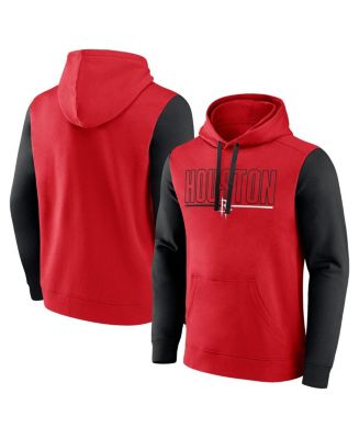 Logo Athletic Men's Red Houston Rockets Outline Colorblock Pullover ...
