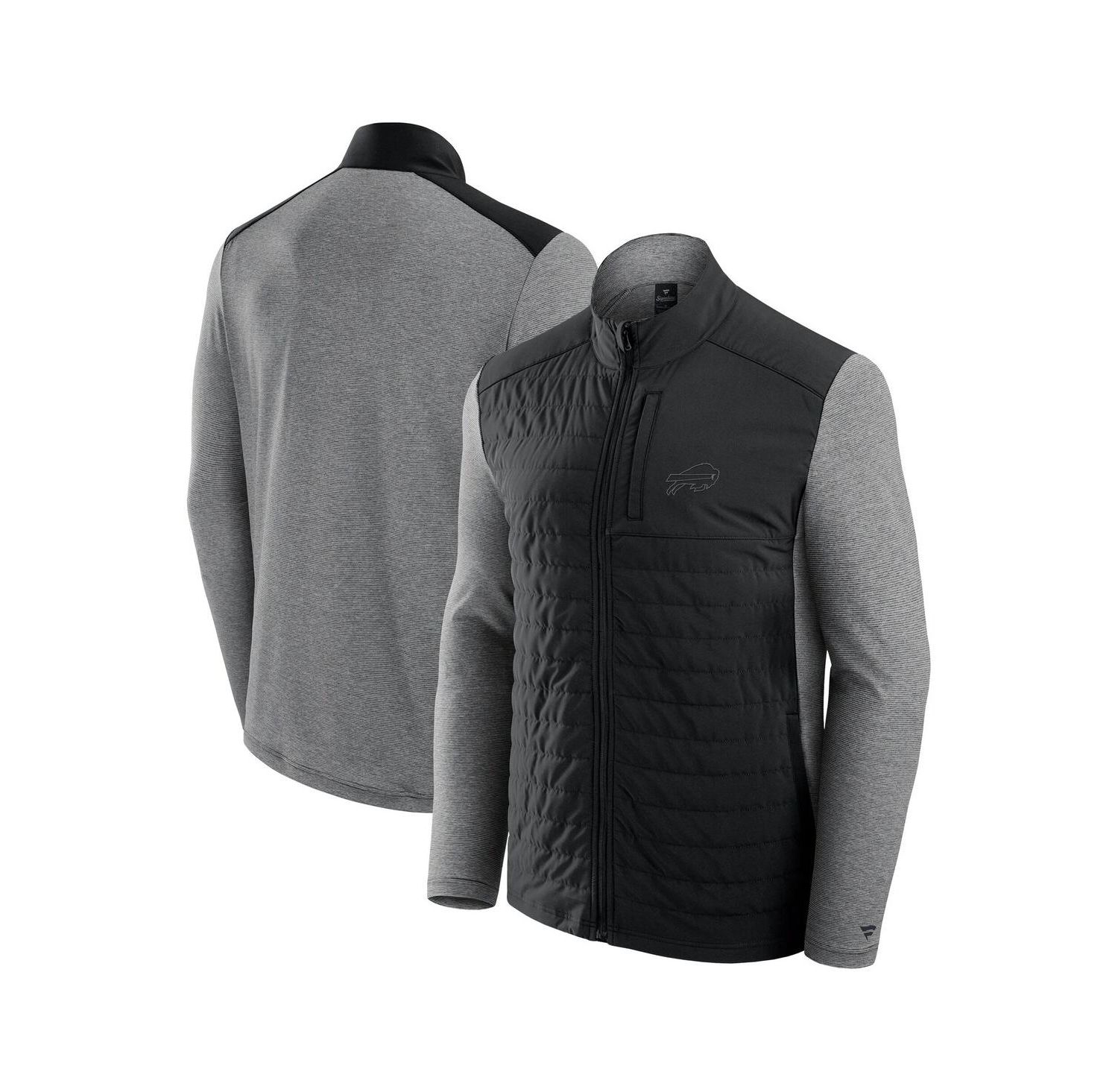 Men's and Women's Black/Heather Gray Buffalo Bills Front Office Tonal Full-Zip Jacket