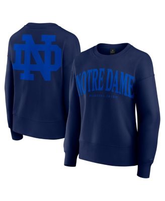 Fanatics - Women's Navy Notre Dame Fighting Irish Supersoft Flow Fleece Pullover Sweatshirt
