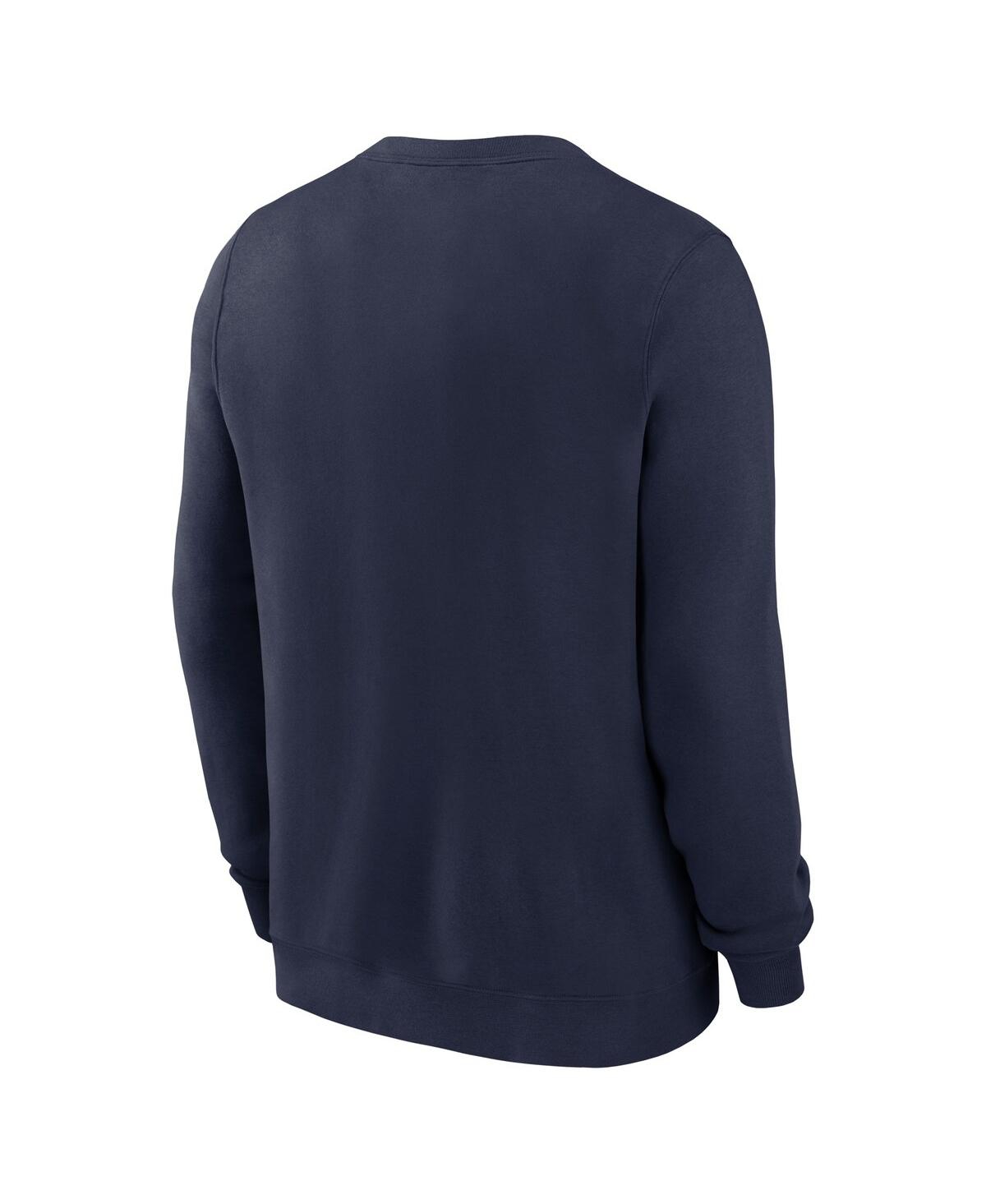 JORDAN MEN'S NAVY MICHIGAN WOLVERINES ARCHED SEAL PULLOVER SWEATSHIRT 