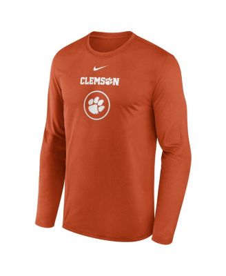 Men's Orange Clemson Tigers 2024 On-Court Basketball Practice Legend Performance Long Sleeve T-Shirt