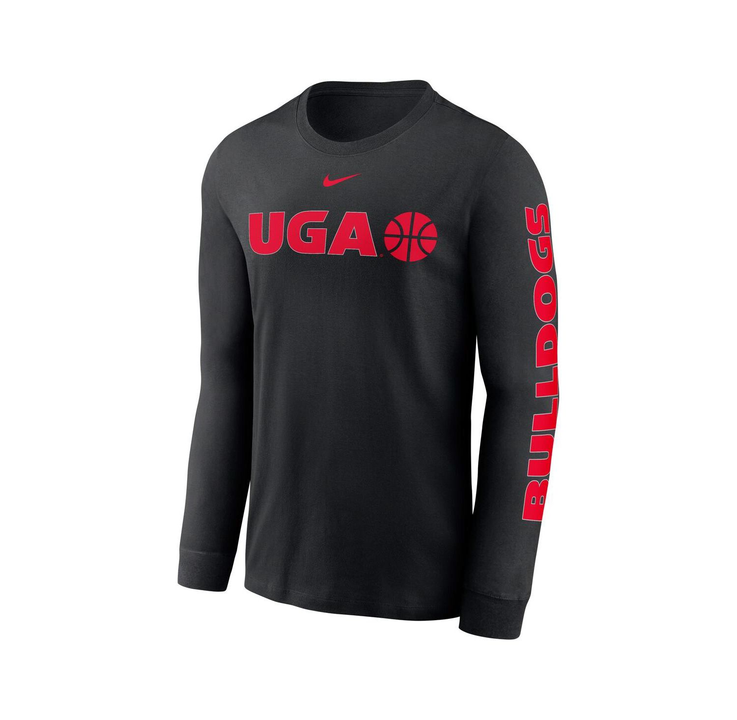 Men's Black Georgia Bulldogs Basketball Icon Two-Hit Long Sleeve T-Shirt