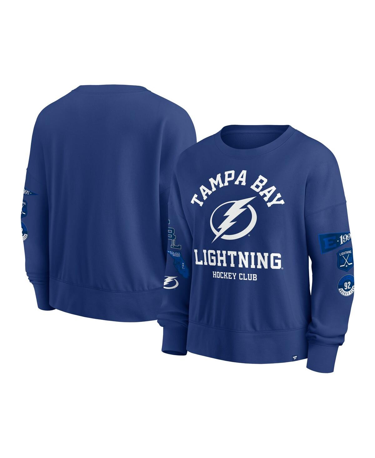 Fanatics Women's Blue Tampa Bay Lightning Go Team Pullover Sweatshirt In Blue