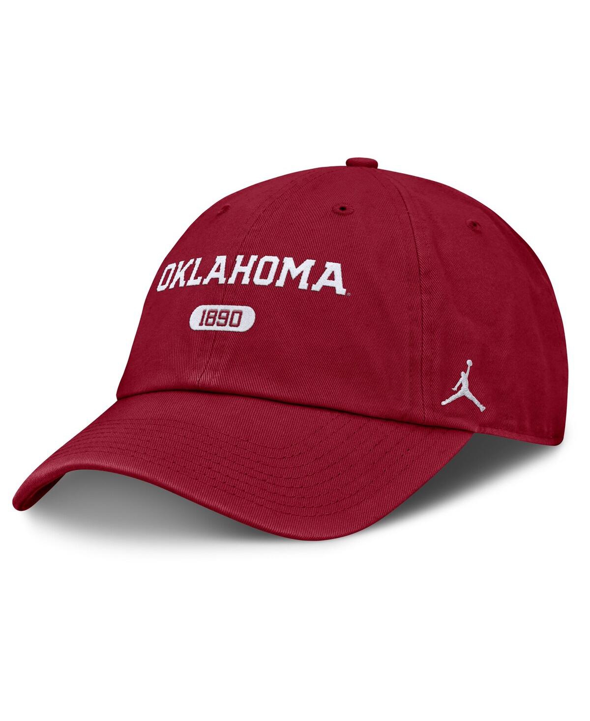 JORDAN MEN'S CRIMSON OKLAHOMA SOONERS CLUB ADJUSTABLE HAT 