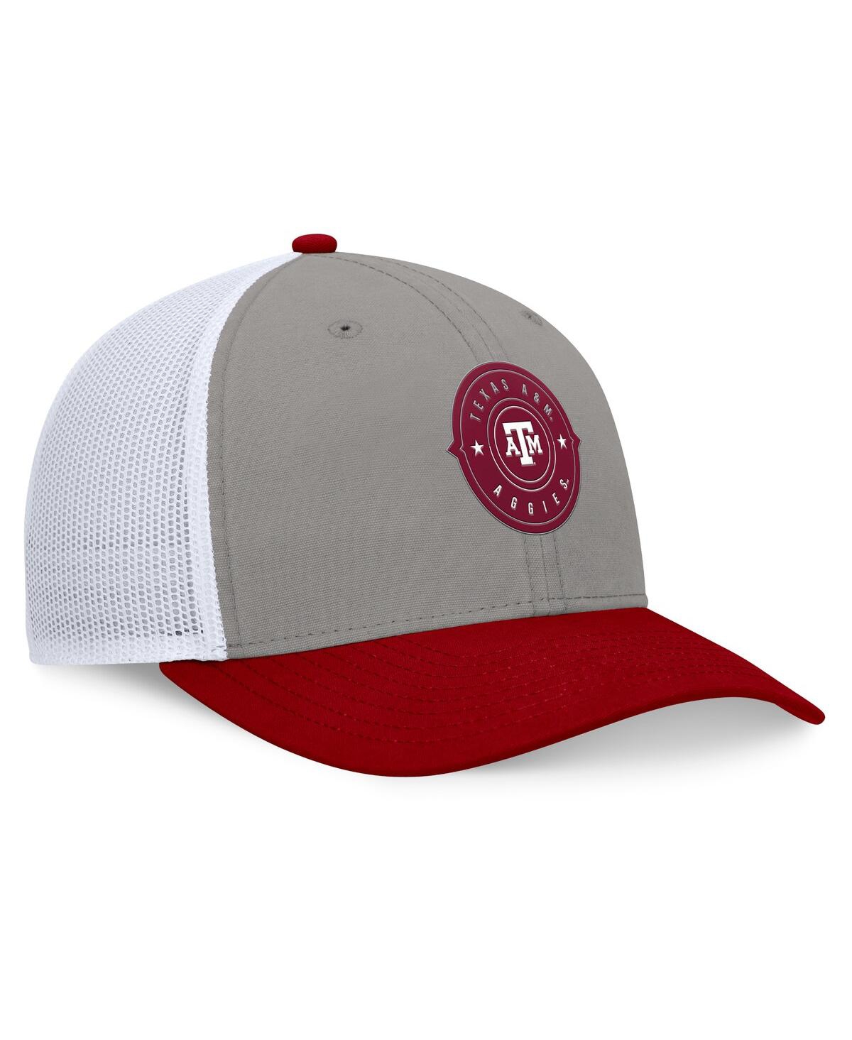 Top Of The World Men's Gray/maroon Texas A M Aggies Rob Trucker Adjustable Hat In Gray,maroon