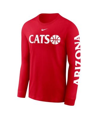 Men's Red Arizona Wildcats Basketball Icon Two-Hit Long Sleeve T-Shirt