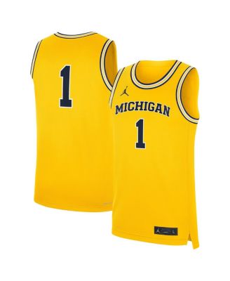 Jordan - Men's 1 Maize Michigan Wolverines Alternate Replica Jersey