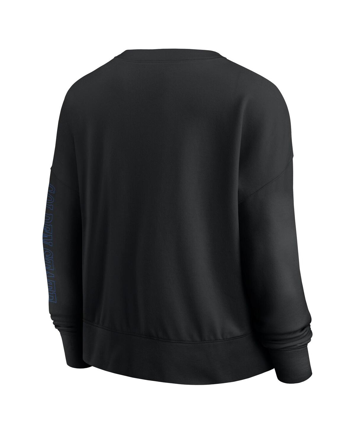 Fanatics Black Golden State Warriors Oversized Game Day Pullover Sweatshirt In Black