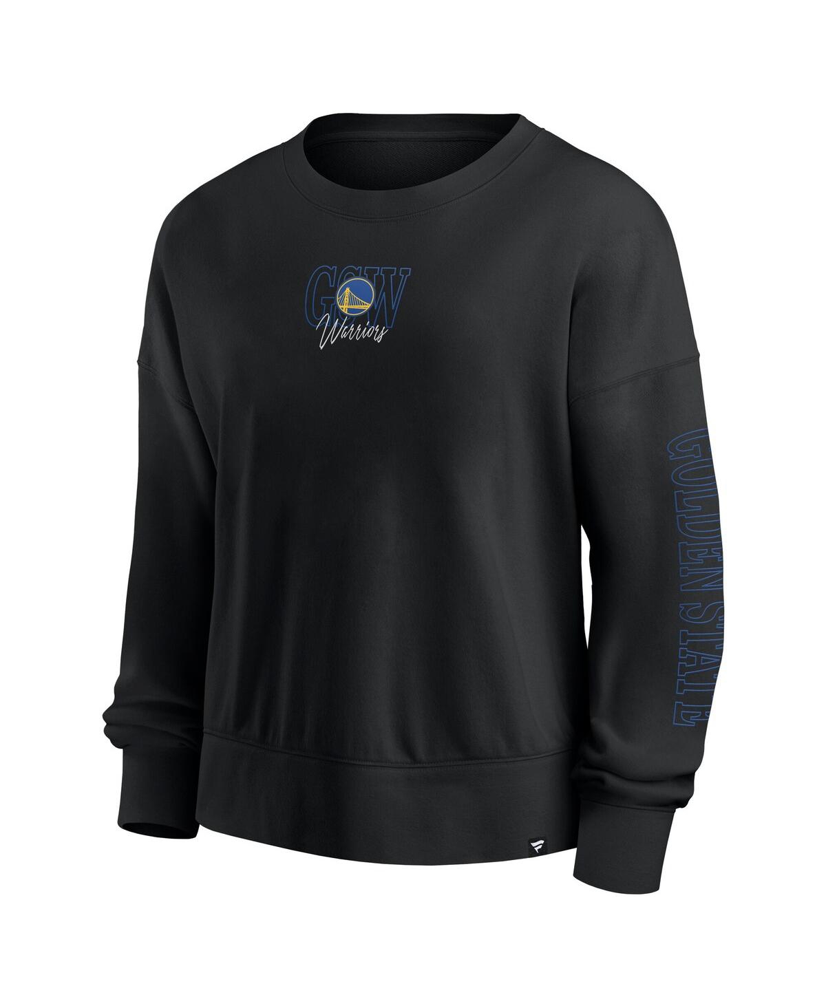 Fanatics Black Golden State Warriors Oversized Game Day Pullover Sweatshirt In Black