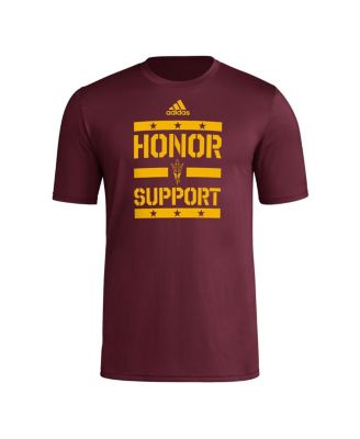 Men's Maroon Arizona State Sun Devils Honor Support Pre-Game T-Shirt