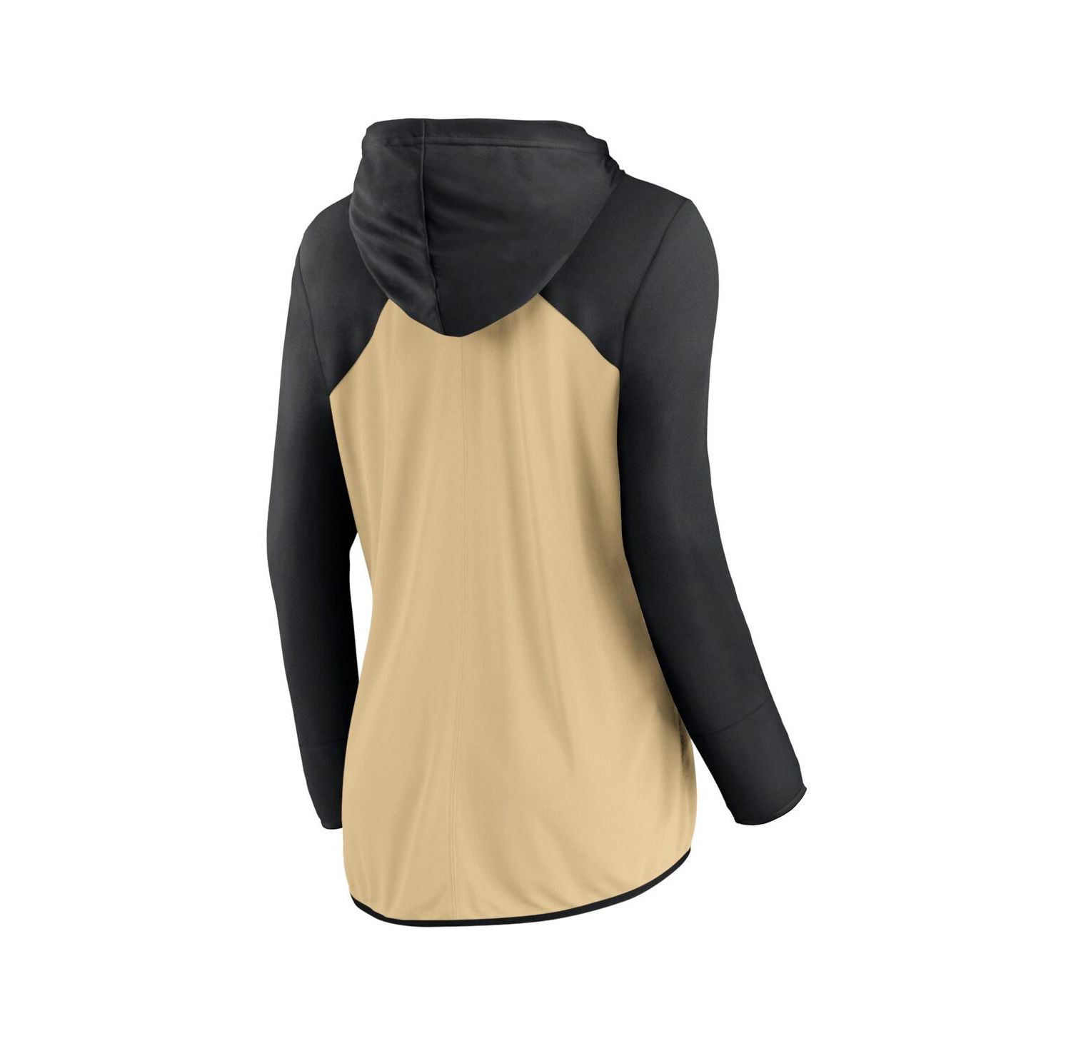 Women's Gold/Black New Orleans Saints Script Full-Zip Hoodie