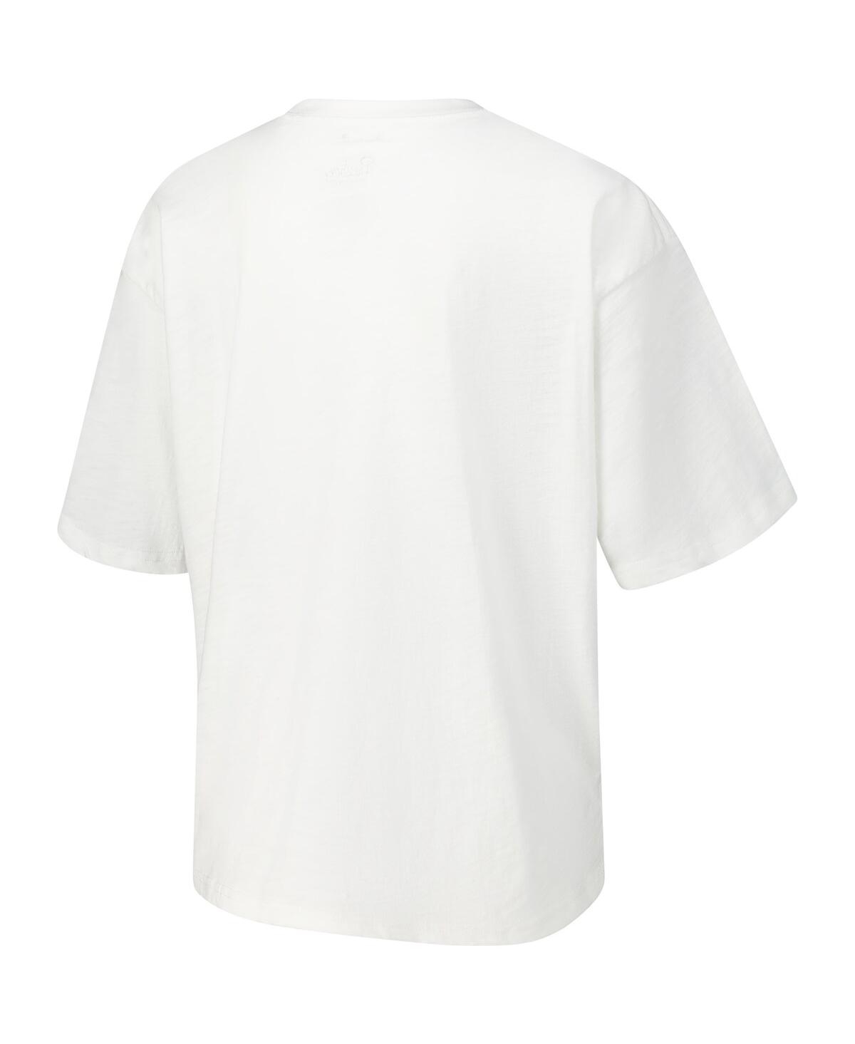 PRESSBOX WOMEN'S WHITE OHIO STATE BUCKEYES ROCK ROLL SLUBÂ T-SHIRT 
