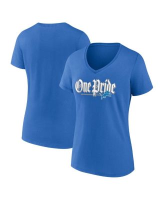 Fanatics - Women's Blue Detroit Lions Hometown Defensive Stand V-Neck T-Shirt