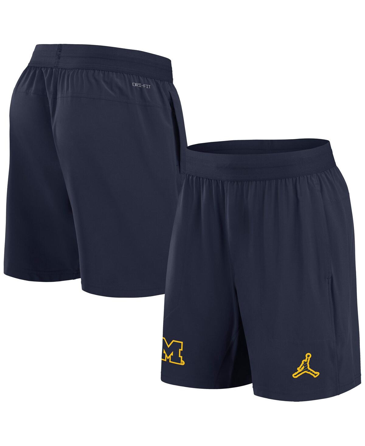 JORDAN MEN'S NAVY MICHIGAN WOLVERINES 2024 SIDELINE PERFORMANCE SHORTS 