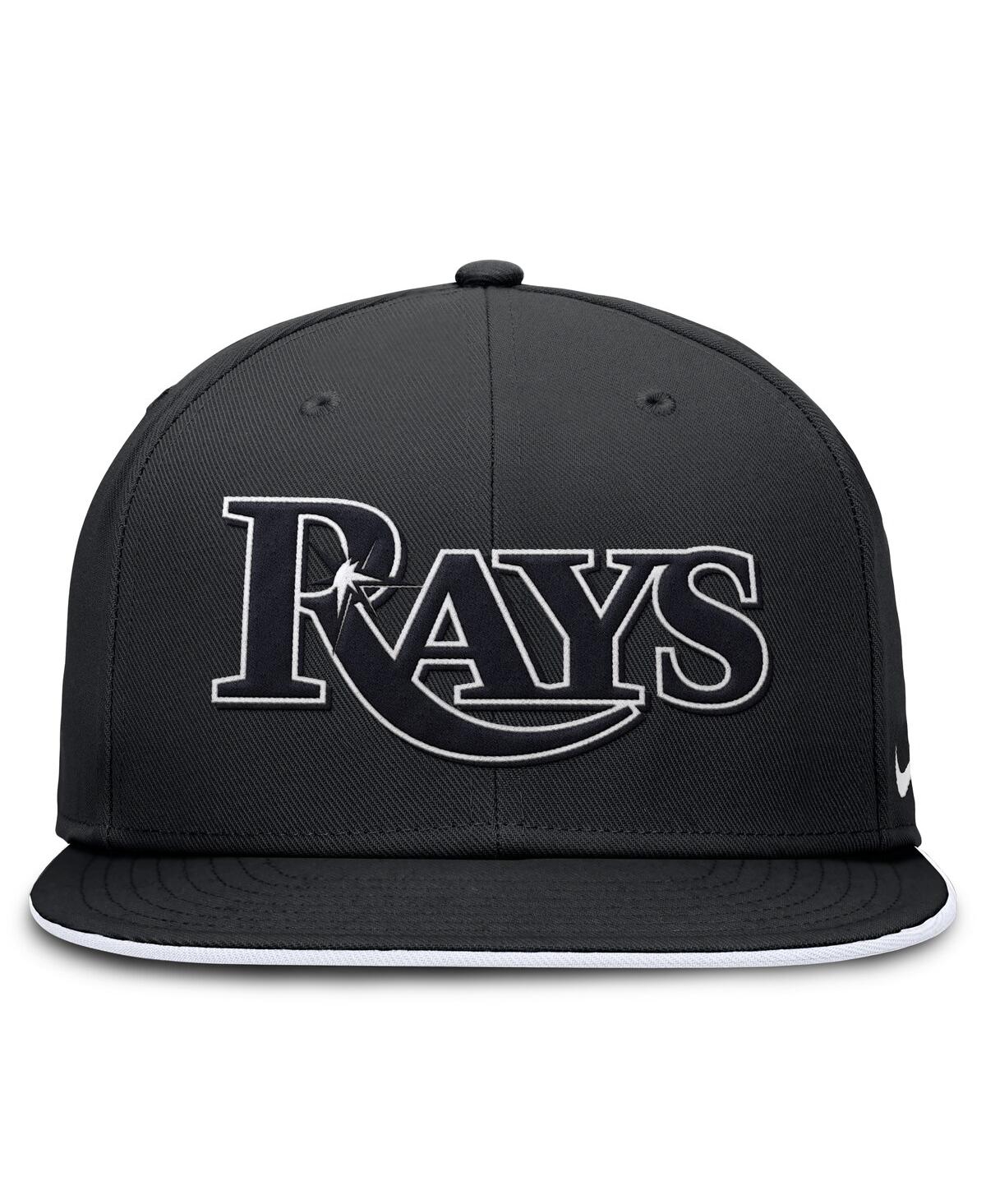 Nike Men's Black Tampa Bay Rays Primetime True Performance Fitted Hat In Black