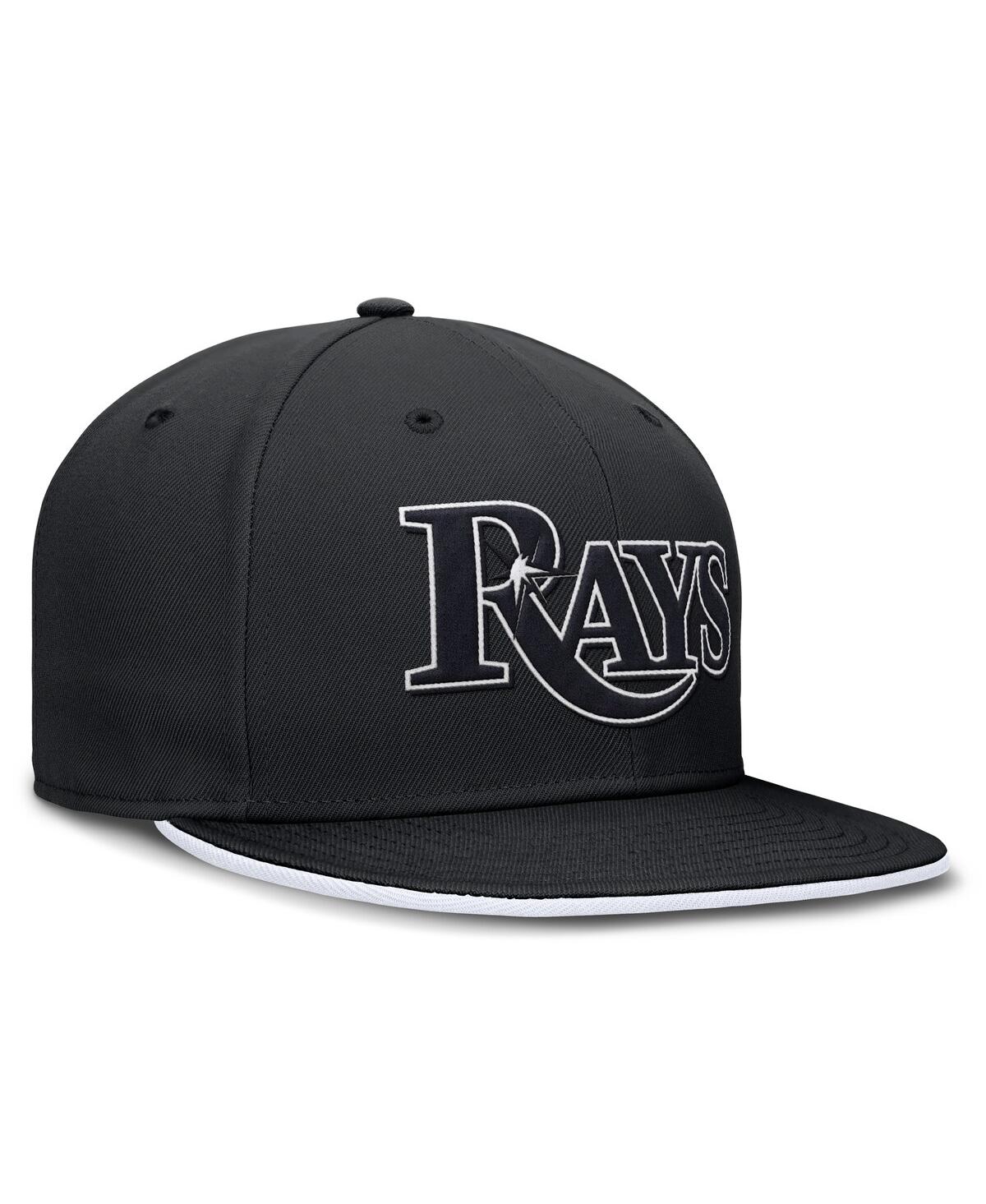 Nike Men's Black Tampa Bay Rays Primetime True Performance Fitted Hat In Black