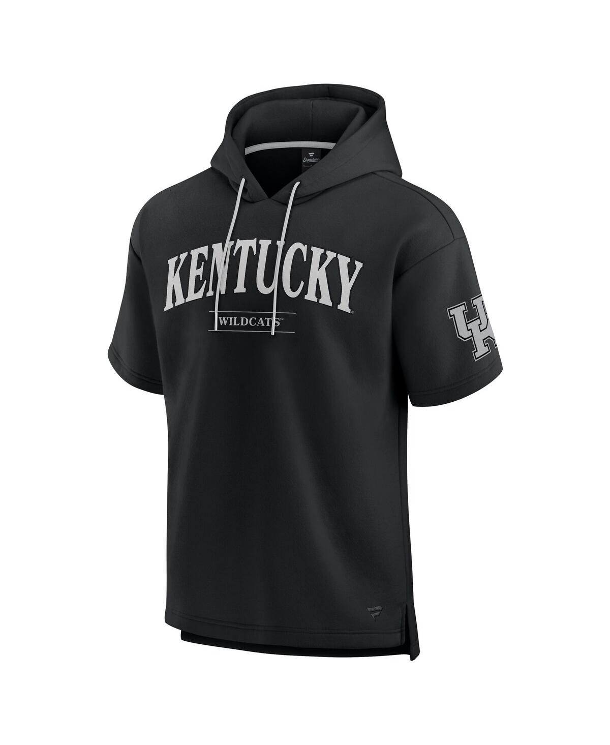FANATICS MEN'S BLACK KENTUCKY WILDCATS READY SHORT SLEEVE PULLOVER HOODIE 