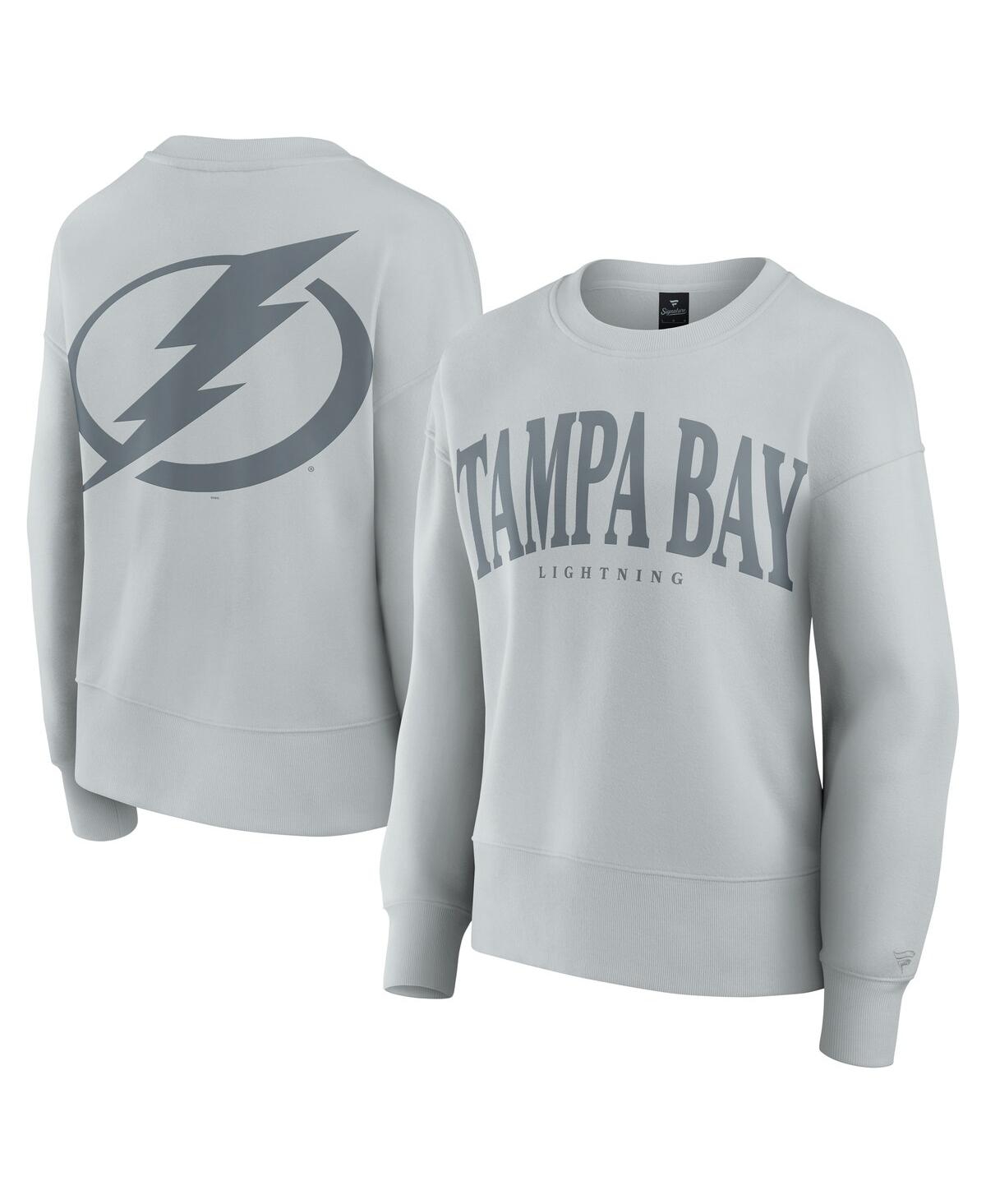 Fanatics Women's Gray Tampa Bay Lightning Elements Flow Pullover Sweatshirt In Gray