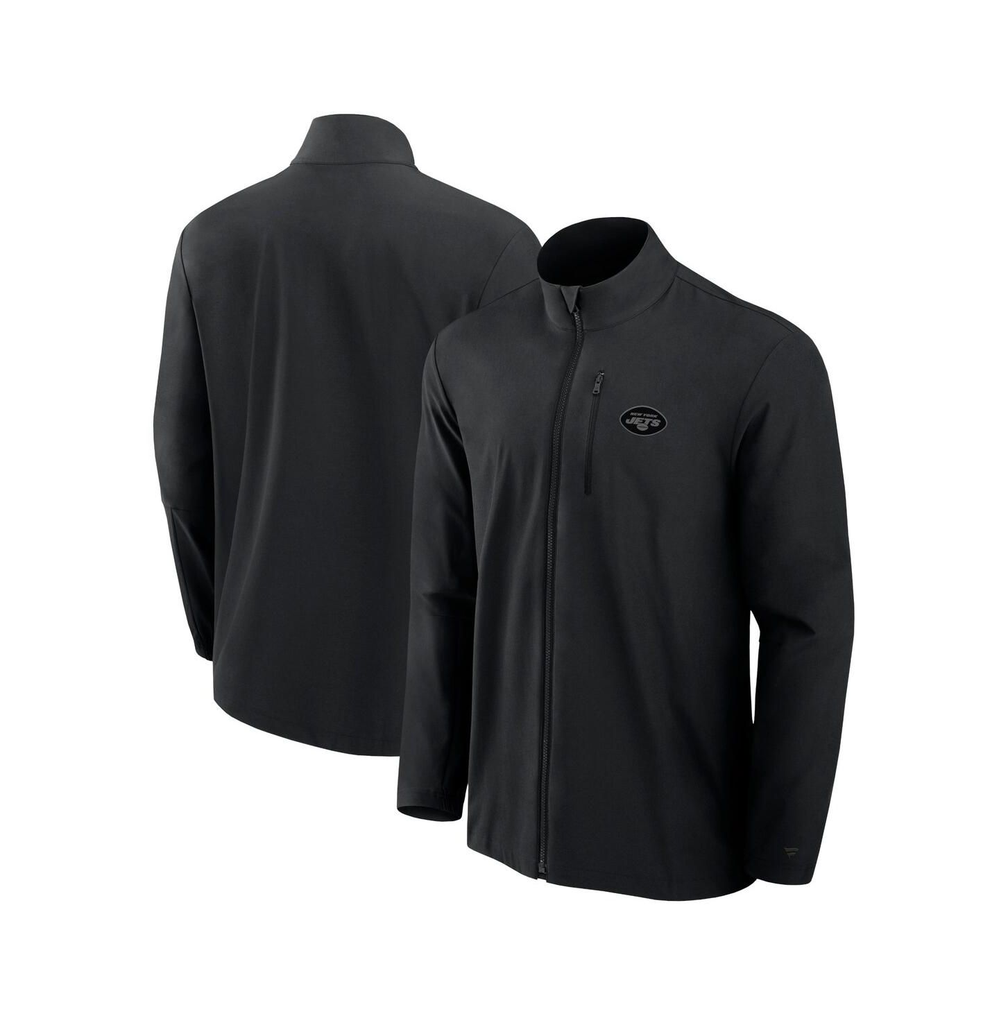 Мужская куртка Fanatics Black New York Jets Front Office Woven Full-Zip — фото 1
