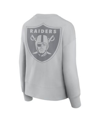 Women's Gray Las Vegas Raiders Elements Pullover Sweatshirt