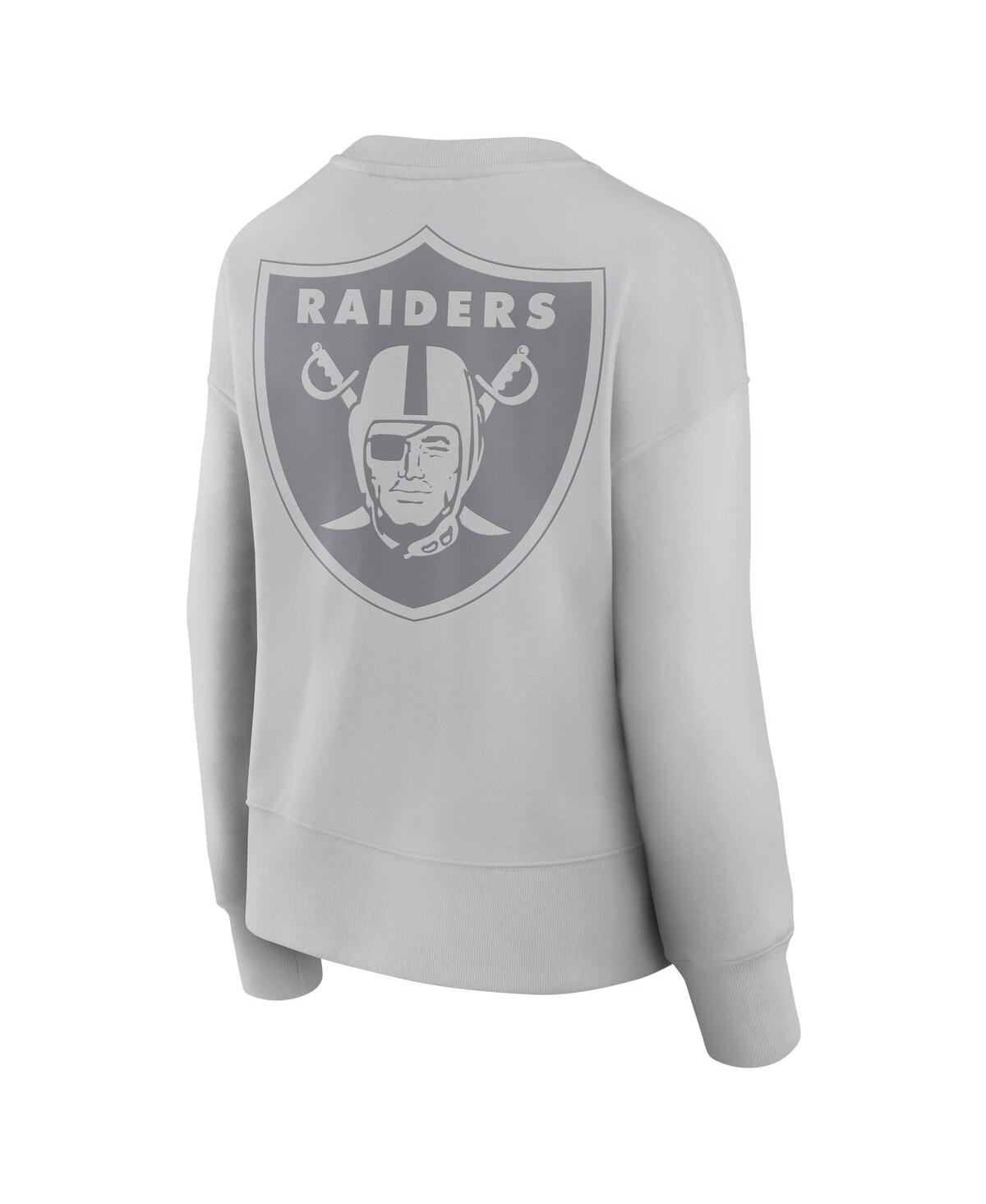 Fanatics Women's Gray Las Vegas Raiders Elements Pullover Sweatshirt In Gray