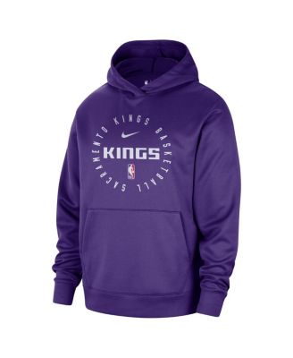 Men's Purple Sacramento Kings 2024/25 Spotlight On-Court Practice Performance Pullover Hoodie