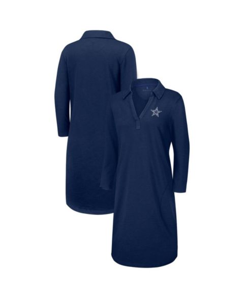 Женское платье Tommy Bahama Navy Dallas Cowboys Ashby Isles Three-Quarter Length Sleeve Pullover Jersey Dress