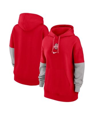 Nike - Women's Scarlet Ohio State Buckeyes 2024 Sideline Essential Pullover Hoodie