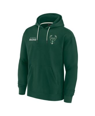 Men's and Women's Hunter Green Milwaukee Bucks Elements Super Soft Fleece Pullover Hoodie