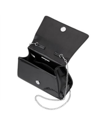 Nina Crystal Flower Embellished Patent Satchel Bag 9390₽