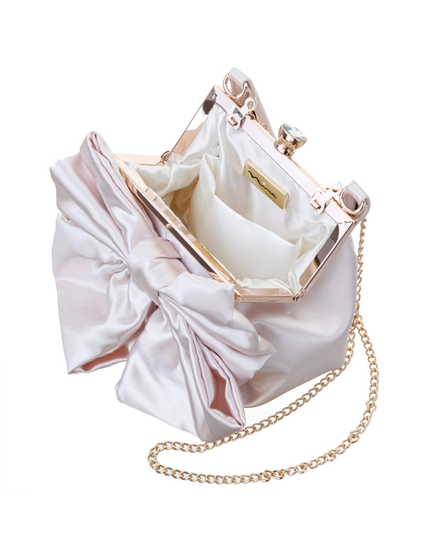 Женская сумка Nina Small Bow Frame Crossbody, цвет: Слоновая кость — фото 4