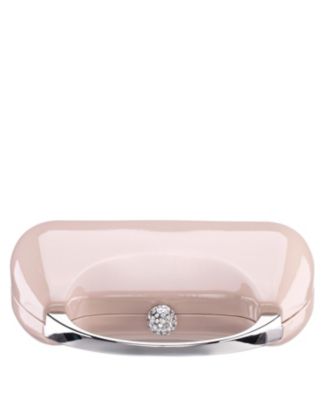 Patent Minaudiere with Metal Handle Clutch