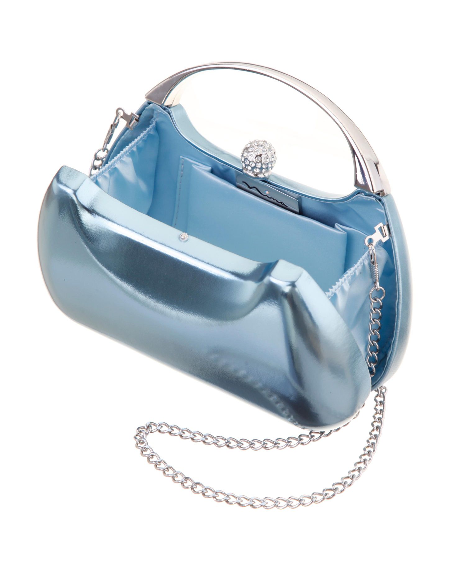 Minaudiere with Metal Handle Clutch