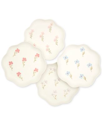 Haven Floral Scalloped Salad Plates, Set of 4 - Macy's