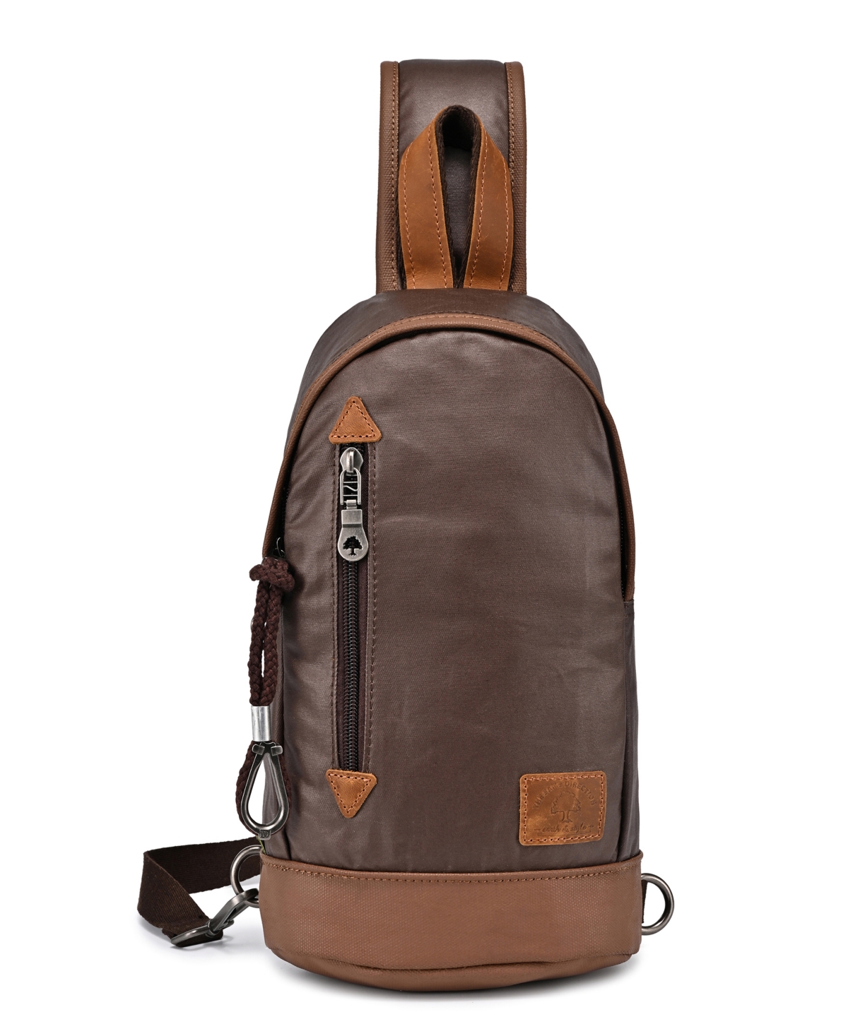 Urban Light Coated Canvas Sling Bag - Brown