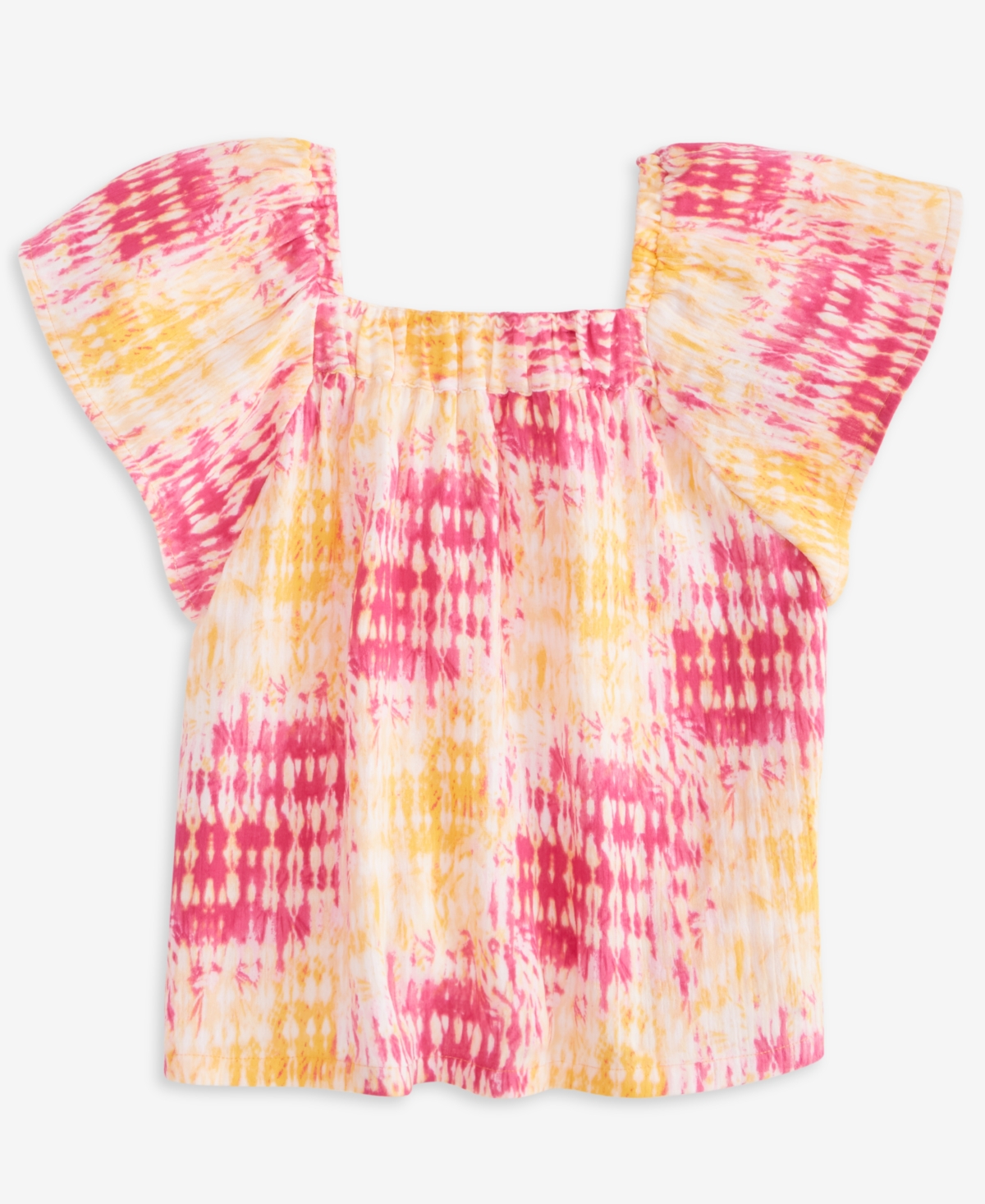 Epic Threads Girls Coast Dye Flutter Top, Exclusively At Macy's In Bright Peo